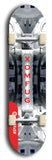 Skateboard deck: Limited edition, North American maple skateboard deck designed by underground artist BellyRash - available widths 7.5 to 8.5 inches in both mellow concave and steep concave shapes. Artwork: XOMFUG logo brand popsicle-shaped deck