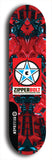 Skateboard deck: Limited edition, North American maple skateboard deck designed by underground artist BellyRash - available widths 7.5 to 8.5 inches in both mellow concave and steep concave shapes. Artwork: ZIPPERBOLT logo brand popsicle-shaped deck