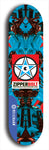 Skateboard deck: Limited edition, North American maple skateboard deck designed by underground artist BellyRash - available widths 7.5 to 8.5 inches in both mellow concave and steep concave shapes. Artwork: ZIPPERBOLT logo brand popsicle-shaped deck