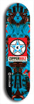 Skateboard deck: Limited edition, North American maple skateboard deck designed by underground artist BellyRash - available widths 7.5 to 8.5 inches in both mellow concave and steep concave shapes. Artwork: ZIPPERBOLT logo brand popsicle-shaped deck