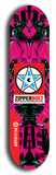 Skateboard deck: Limited edition, North American maple skateboard deck designed by underground artist BellyRash - available widths 7.5 to 8.5 inches in both mellow concave and steep concave shapes. Artwork: ZIPPERBOLT logo brand popsicle-shaped deck