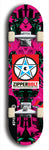 Skateboard deck: Limited edition, North American maple skateboard deck designed by underground artist BellyRash - available widths 7.5 to 8.5 inches in both mellow concave and steep concave shapes. Artwork: ZIPPERBOLT logo brand popsicle-shaped deck