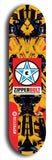 Skateboard deck: Limited edition, North American maple skateboard deck designed by underground artist BellyRash - available widths 7.5 to 8.5 inches in both mellow concave and steep concave shapes. Artwork: ZIPPERBOLT logo brand popsicle-shaped deck