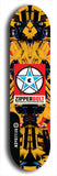 Skateboard deck: Limited edition, North American maple skateboard deck designed by underground artist BellyRash - available widths 7.5 to 8.5 inches in both mellow concave and steep concave shapes. Artwork: ZIPPERBOLT logo brand popsicle-shaped deck