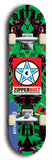 Skateboard deck: Limited edition, North American maple skateboard deck designed by underground artist BellyRash - available widths 7.5 to 8.5 inches in both mellow concave and steep concave shapes. Artwork: ZIPPERBOLT logo brand popsicle-shaped deck