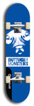 Skateboard deck: Limited edition, North American maple skateboard deck designed by underground artist BellyRash -- available in widths 7.5 to 8.5 inches in both mellow concave and steep concave shapes. Artwork: BUTTUGLY MONSTERS brand popsicle-shaped skateboard deck with monster in background. 