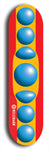 Skateboard deck: Limited edition, North American maple skateboard deck designed by underground artist BellyRash - available widths 7.5 to 8.5 inches in both mellow concave and steep concave shapes. Artwork: TYPE 1 logo brand popsicle-shaped deck