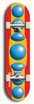 Skateboard deck: Limited edition, North American maple skateboard deck designed by underground artist BellyRash - available widths 7.5 to 8.5 inches in both mellow concave and steep concave shapes. Artwork: TYPE 1 logo brand popsicle-shaped deck