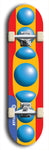 Skateboard deck: Limited edition, North American maple skateboard deck designed by underground artist BellyRash - available widths 7.5 to 8.5 inches in both mellow concave and steep concave shapes. Artwork: TYPE 1 logo brand popsicle-shaped deck