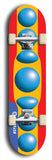 Skateboard deck: Limited edition, North American maple skateboard deck designed by underground artist BellyRash - available widths 7.5 to 8.5 inches in both mellow concave and steep concave shapes. Artwork: TYPE 1 logo brand popsicle-shaped deck