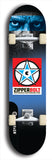 Skateboard deck: Limited edition, North American maple skateboard deck designed by underground artist BellyRash - available widths 7.5 to 8.5 inches in both mellow concave and steep concave shapes. Artwork: ZIPPERBOLT logo brand popsicle-shaped deck