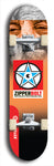 Skateboard deck: Limited edition, North American maple skateboard deck designed by underground artist BellyRash - available widths 7.5 to 8.5 inches in both mellow concave and steep concave shapes. Artwork: ZIPPERBOLT logo brand popsicle-shaped deck