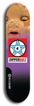 Skateboard deck: Limited edition, North American maple skateboard deck designed by underground artist BellyRash - available widths 7.5 to 8.5 inches in both mellow concave and steep concave shapes. Artwork: ZIPPERBOLT logo brand popsicle-shaped deck