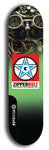 Skateboard deck: Limited edition, North American maple skateboard deck designed by underground artist BellyRash - available widths 7.5 to 8.5 inches in both mellow concave and steep concave shapes. Artwork: ZIPPERBOLT logo brand popsicle-shaped deck