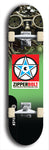 Skateboard deck: Limited edition, North American maple skateboard deck designed by underground artist BellyRash - available widths 7.5 to 8.5 inches in both mellow concave and steep concave shapes. Artwork: ZIPPERBOLT logo brand popsicle-shaped deck