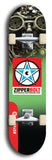 Skateboard deck: Limited edition, North American maple skateboard deck designed by underground artist BellyRash - available widths 7.5 to 8.5 inches in both mellow concave and steep concave shapes. Artwork: ZIPPERBOLT logo brand popsicle-shaped deck