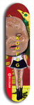 Skateboard deck: Limited edition, North American maple skateboard deck designed by underground artist BellyRash - available widths 7.5 to 8.5 inches in both mellow concave and steep concave shapes. Artwork: XOMFUG logo brand popsicle-shaped deck