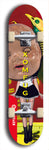 Skateboard deck: Limited edition, North American maple skateboard deck designed by underground artist BellyRash - available widths 7.5 to 8.5 inches in both mellow concave and steep concave shapes. Artwork: XOMFUG logo brand popsicle-shaped deck