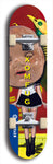 Skateboard deck: Limited edition, North American maple skateboard deck designed by underground artist BellyRash - available widths 7.5 to 8.5 inches in both mellow concave and steep concave shapes. Artwork: XOMFUG logo brand popsicle-shaped deck