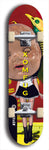 Skateboard deck: Limited edition, North American maple skateboard deck designed by underground artist BellyRash - available widths 7.5 to 8.5 inches in both mellow concave and steep concave shapes. Artwork: XOMFUG logo brand popsicle-shaped deck