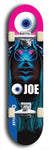 Skateboard deck: Limited edition, North American maple skateboard deck designed by underground artist BellyRash - available widths 7.5 to 8.5 inches in both mellow concave and steep concave shapes. Artwork: EYEBALL JOE logo brand popsicle-shaped deck 