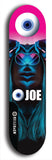 Skateboard deck: Limited edition, North American maple skateboard deck designed by underground artist BellyRash - available widths 7.5 to 8.5 inches in both mellow concave and steep concave shapes. Artwork: EYEBALL JOE logo brand popsicle-shaped deck 