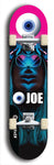 Skateboard deck: Limited edition, North American maple skateboard deck designed by underground artist BellyRash - available widths 7.5 to 8.5 inches in both mellow concave and steep concave shapes. Artwork: EYEBALL JOE logo brand popsicle-shaped deck 