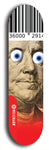 Skateboard deck: Limited edition, North American maple skateboard deck designed by underground artist BellyRash - available widths 7.5 to 8.5 inches in both mellow concave and steep concave shapes. Artwork: EYEBALL JOE logo brand popsicle-shaped deck 