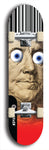 Skateboard deck: Limited edition, North American maple skateboard deck designed by underground artist BellyRash - available widths 7.5 to 8.5 inches in both mellow concave and steep concave shapes. Artwork: EYEBALL JOE logo brand popsicle-shaped deck 