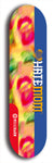 Skateboard deck: Limited edition, North American maple skateboard deck designed by underground artist BellyRash - available widths 7.5 to 8.5 inches in both mellow concave and steep concave shapes. Artwork: HATEMOM logo brand popsicle-shaped deck