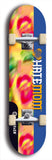 Skateboard deck: Limited edition, North American maple skateboard deck designed by underground artist BellyRash - available widths 7.5 to 8.5 inches in both mellow concave and steep concave shapes. Artwork: HATEMOM logo brand popsicle-shaped deck with varied backgrounds