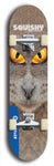 Skateboard deck: Limited edition, North American maple skateboard deck designed by underground artist BellyRash - available widths 7.5 to 8.5 inches in both mellow concave and steep concave shapes. Artwork: SQUISHY logo brand popsicle-shaped deck