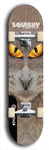 Skateboard deck: Limited edition, North American maple skateboard deck designed by underground artist BellyRash - available widths 7.5 to 8.5 inches in both mellow concave and steep concave shapes. Artwork: SQUISHY logo brand popsicle-shaped deck