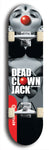 Skateboard deck: Limited edition, North American maple skateboard deck designed by underground artist BellyRash - available widths 7.5 to 8.5 inches in both mellow concave and steep concave shapes. Artwork: DEAD CLOWN JACK logo brand popsicle-shaped deck 