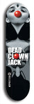 Skateboard deck: Limited edition, North American maple skateboard deck designed by underground artist BellyRash - available widths 7.5 to 8.5 inches in both mellow concave and steep concave shapes. Artwork: DEAD CLOWN JACK logo brand popsicle-shaped deck 