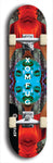 Skateboard deck: Limited edition, North American maple skateboard deck designed by underground artist BellyRash - available widths 7.5 to 8.5 inches in both mellow concave and steep concave shapes. Artwork: XOMFUG logo brand popsicle-shaped deck