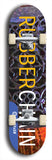 Limited edition, North American maple skateboard deck designed by underground artist BellyRash - available widths 7.5 to 8.5 inches in both mellow concave and steep concave shapes. Artwork: MEATBOOGER brand popsicle-shaped with large word logo on a multi-colored patterned background