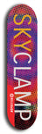 Limited edition, North American maple skateboard deck designed by underground artist BellyRash - available widths 7.5 to 8.5 inches in both mellow concave and steep concave shapes. Artwork: MEATBOOGER brand popsicle-shaped with large word logo on a multi-colored patterned background