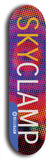 Limited edition, North American maple skateboard deck designed by underground artist BellyRash - available widths 7.5 to 8.5 inches in both mellow concave and steep concave shapes. Artwork: MEATBOOGER brand popsicle-shaped with large word logo on a multi-colored patterned background