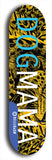 Limited edition, North American maple skateboard deck designed by underground artist BellyRash - available widths 7.5 to 8.5 inches in both mellow concave and steep concave shapes. Artwork: MEATBOOGER brand popsicle-shaped with large word logo on a multi-colored patterned background