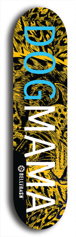 Limited edition, North American maple skateboard deck designed by underground artist BellyRash - available widths 7.5 to 8.5 inches in both mellow concave and steep concave shapes. Artwork: MEATBOOGER brand popsicle-shaped with large word logo on a multi-colored patterned background