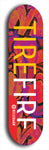 Limited edition, North American maple skateboard deck designed by underground artist BellyRash - available widths 7.5 to 8.5 inches in both mellow concave and steep concave shapes. Artwork: MEATBOOGER brand popsicle-shaped with large word logo on a multi-colored patterned background