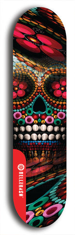 Skateboard deck: Limited edition, North American maple skateboard deck designed by underground artist BellyRash - available widths 7.5 to 8.5 inches in both mellow concave and steep concave shapes. Artwork: TYPE 1 logo brand popsicle-shaped deck