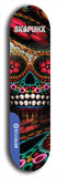 Skateboard deck: Limited edition, North American maple skateboard deck designed by underground artist BellyRash - available widths 7.5 to 8.5 inches in both mellow concave and steep concave shapes. Artwork: SK8PUNX logo brand popsicle-shaped deck