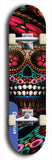 Skateboard deck: Limited edition, North American maple skateboard deck designed by underground artist BellyRash - available widths 7.5 to 8.5 inches in both mellow concave and steep concave shapes. Artwork: TYPE 1 logo brand popsicle-shaped deck