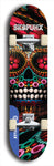 Skateboard deck: Limited edition, North American maple skateboard deck designed by underground artist BellyRash - available widths 7.5 to 8.5 inches in both mellow concave and steep concave shapes. Artwork: SK8PUNX logo brand popsicle-shaped deck