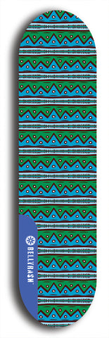 Skateboard deck: Limited edition, North American maple skateboard deck designed by underground artist BellyRash - available widths 7.5 to 8.5 inches in both mellow concave and steep concave shapes. Artwork: TYPE 1 logo brand popsicle-shaped deck