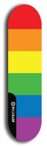 Skateboard deck: Limited edition, North American maple skateboard deck designed by underground artist BellyRash - available widths 7.5 to 8.5 inches in both mellow concave and steep concave shapes. Artwork: TYPE 1 logo brand popsicle-shaped deck