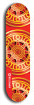 Skateboard deck: Limited edition, North American maple skateboard deck designed by underground artist BellyRash - available widths 7.5 to 8.5 inches in both mellow concave and steep concave shapes. Artwork: DHARMAMECHANIC logo brand popsicle-shaped deck 