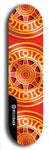 Skateboard deck: Limited edition, North American maple skateboard deck designed by underground artist BellyRash - available widths 7.5 to 8.5 inches in both mellow concave and steep concave shapes. Artwork: DHARMAMECHANIC logo brand popsicle-shaped deck 